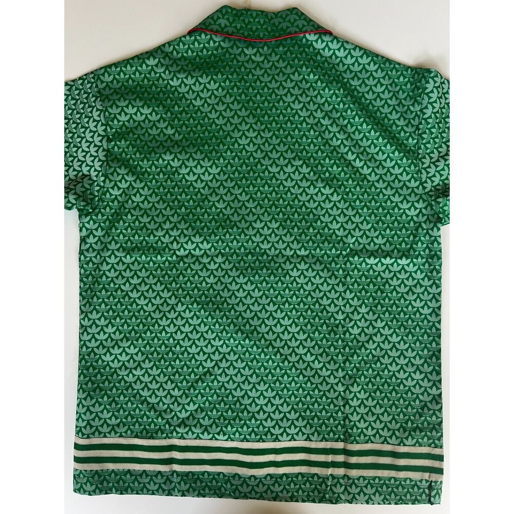 Adidas Adicolor 70s Satin Shirt IK7880 Green Women's Size M New - Picture 7 of 12